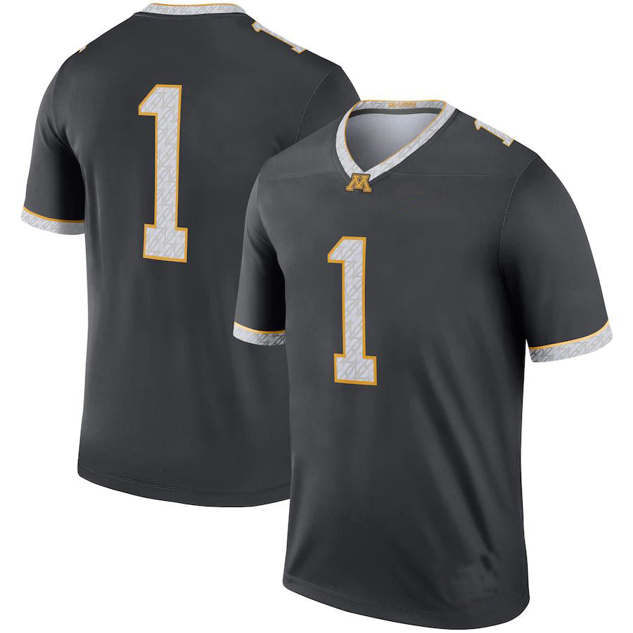 #1 M.Golden Gophers Legend Alternate Jersey - Gray Stitched American College Jerseys