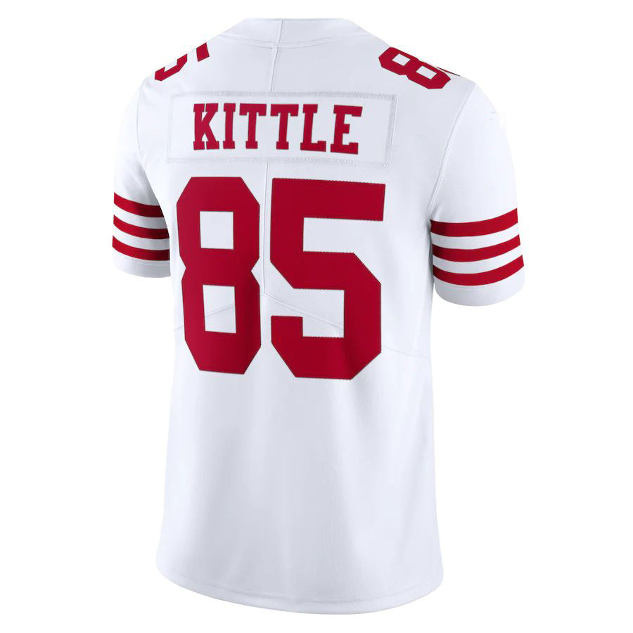 SF.49ers # 85 George Kittle New White Stitched American Football Jerseys 2022