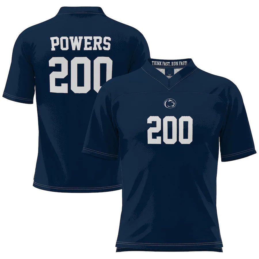P.State Nittany Lions #200 TChad Powers ProSphere Football Jersey Navy Stitched American College Jerseys
