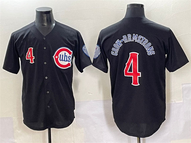 Chicago Cubs #4 Pete Crow-Armstrong Black Limited Stitched Baseball Jersey