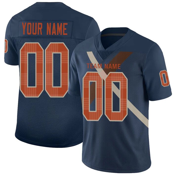 Custom C.Bengals Personalize Birthday Gifts Navy Jersey American Jerseys Stitched Football Jerseys