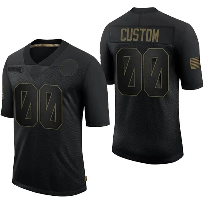 Custom LA.Rams 32 Team Stitched Black Limited 2020 Salute To Service Jerseys Football Jerseys