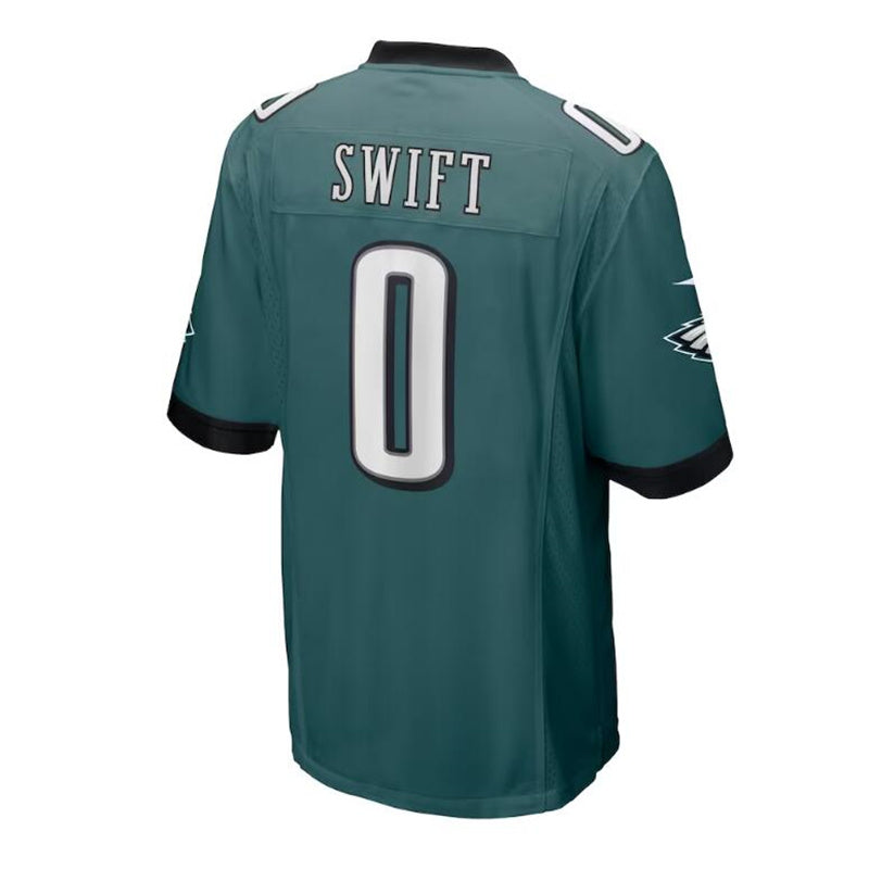 P.Eagles #0 D'Andre Swift 2023 Draft First Round Pick Game Jersey - Midnight Green Stitched American Football Jerseys