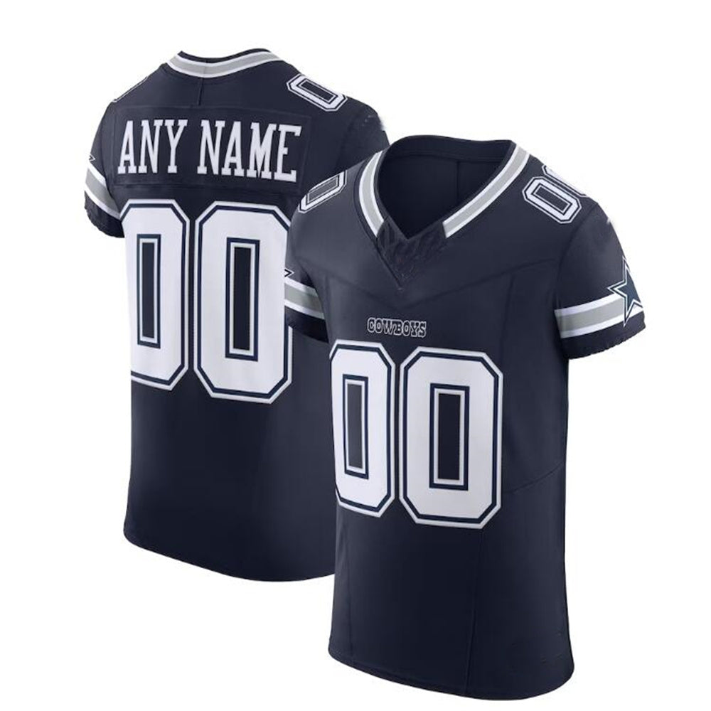 Custom D.Cowboys Navy Vapor F.U.S.E. Elite Jersey Stitched Football Jerseys
