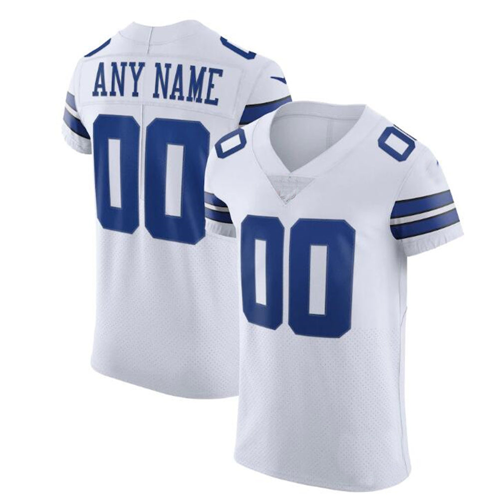 Custom D.Cowboys White Vapor Elite Jersey Stitched Football Jerseys