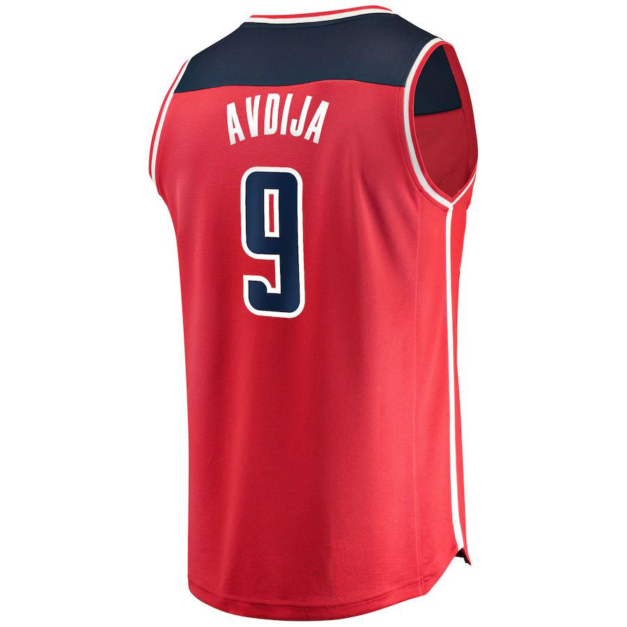 W.Wizards #9 Deni Avdija Fanatics Branded Fast Break Replica Jersey Red Icon Edition Stitched American Basketball Jersey