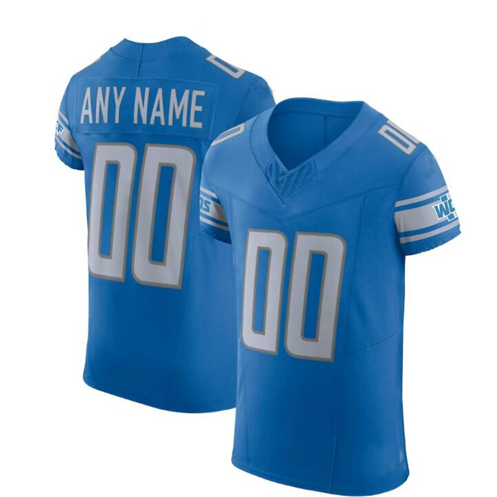 Custom D.Lions Blue Vapor F.U.S.E. Elite Custom Jersey Stitched American Football Jerseys