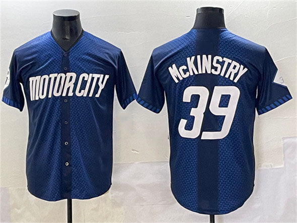 Detroit Tigers #39 Zach McKinstry 2024 Navy City Connect Cool Base Limited Stitched Baseball Jersey