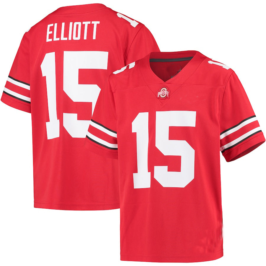 O.State Buckeyes #15 Ezekiel Elliott Alumni Jersey Scarlet Football Jersey Stitched American College Jerseys