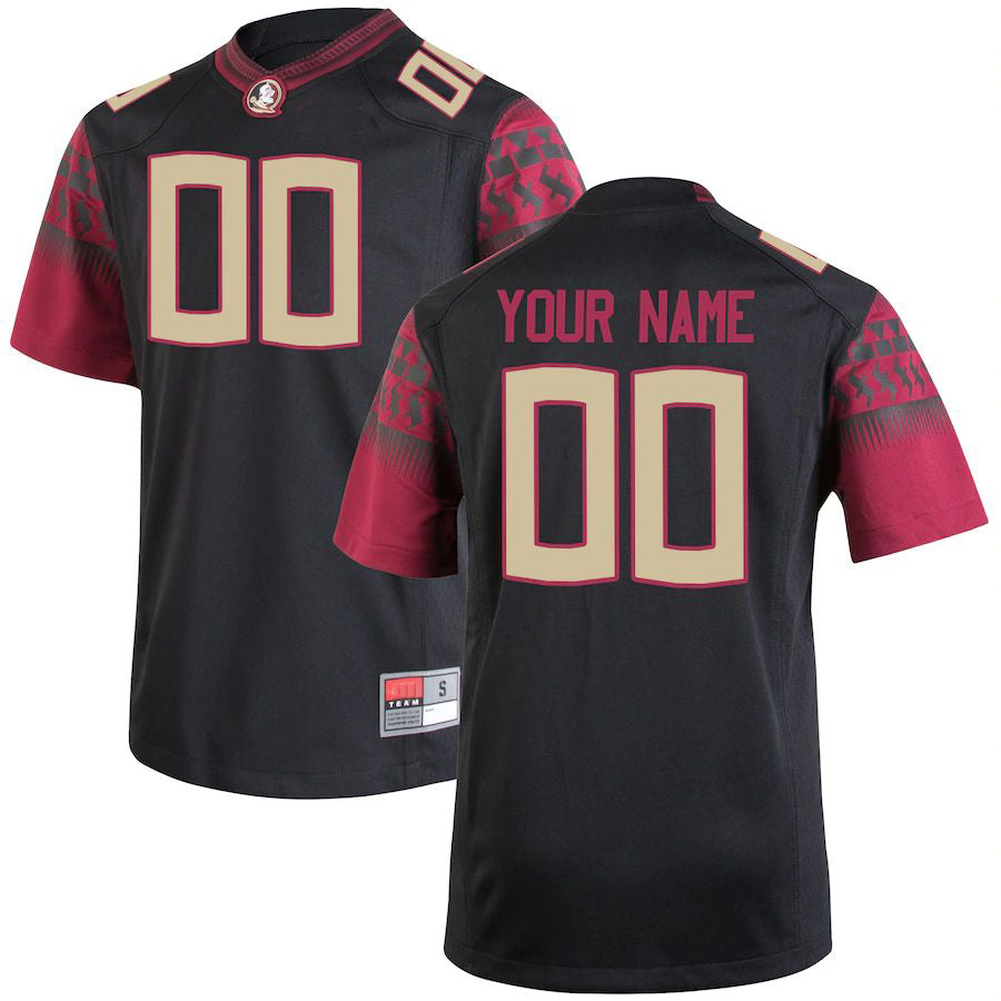 Custom F.State Seminoles Replica Jersey Black American Stitched College Jerseys