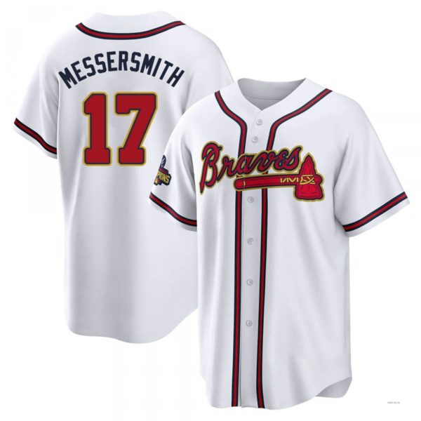 Atlanta Braves #17 Andy Messersmith Gold White 2022 Program Jersey Stitches Baseball Jerseys