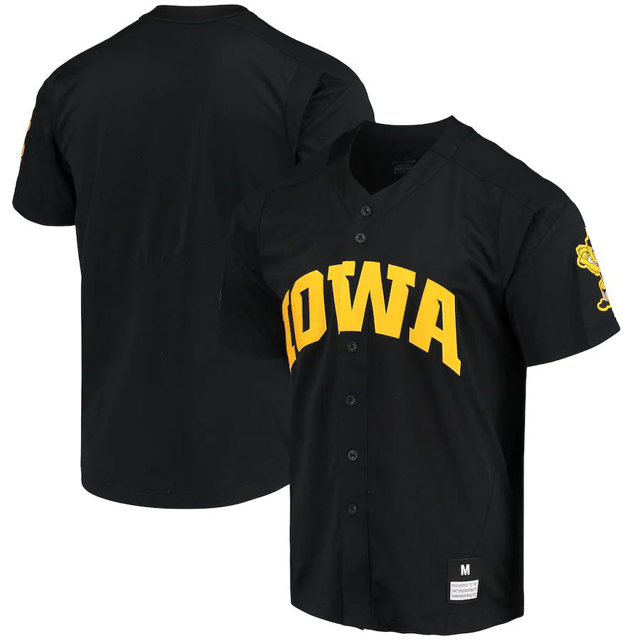 I.Hawkeyes Replica Vapor Elite Full-Button Baseball Jersey Black Stitched American College Jerseys