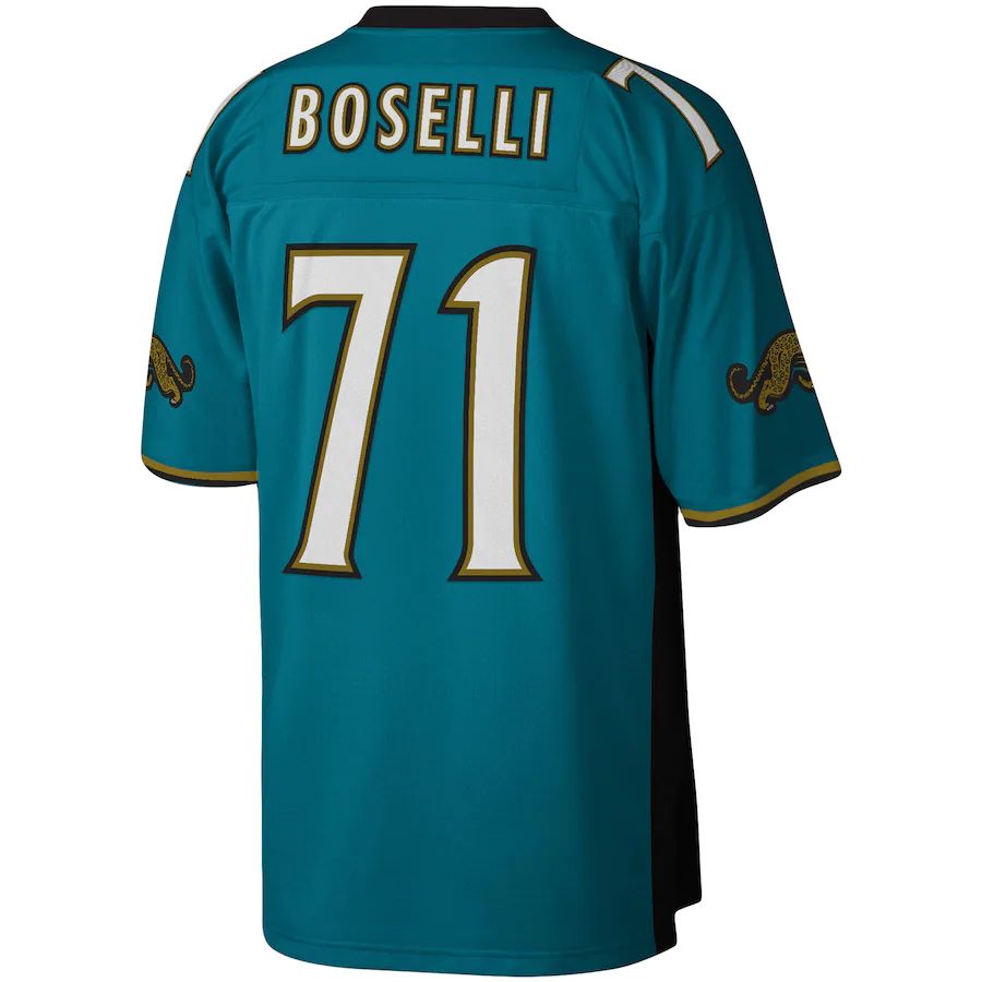 J.Jaguars #71 Tony Boselli Teal Legacy Replica Jersey Stitched American Football Jerseys
