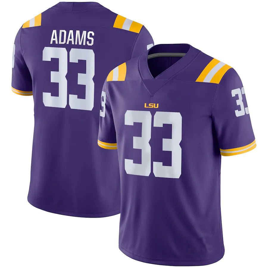L.Tigers #33 Jamal Adams Game Jersey Purple Football Jersey Stitched American College Jerseys