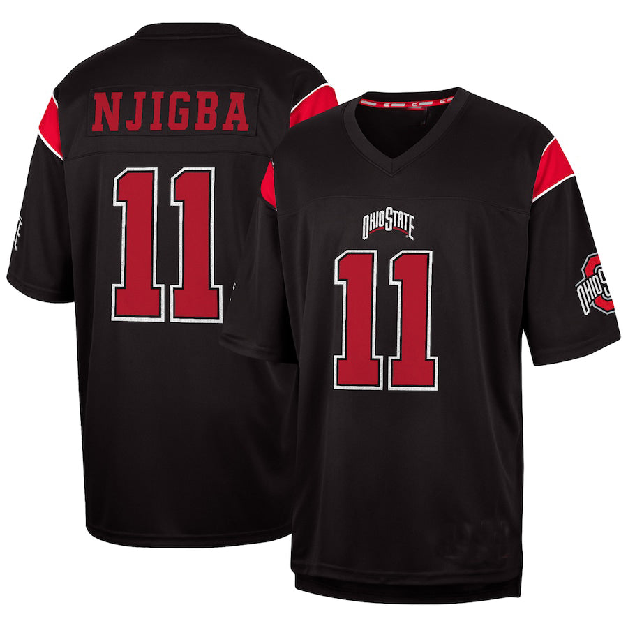 O.State Buckeyes #11 Jaxon Smith-Njigba Colosseum Fashion Replica Jersey Black Football Jersey Stitched American College Jerseys