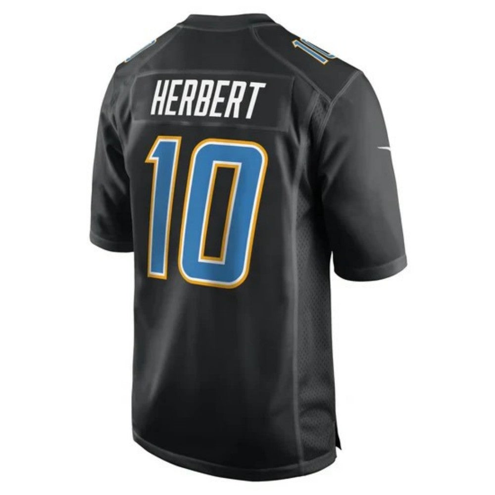 LA.Chargers #10 Justin Herbert 2024 Carbon Black Chase Player Fashion Stitched American Football Jerseys
