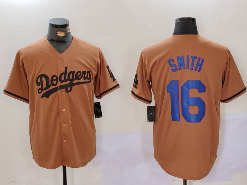 Los Angeles Dodgers #16 Will Smith Olive Cool Base Limited Stitched Baseball Jerseys