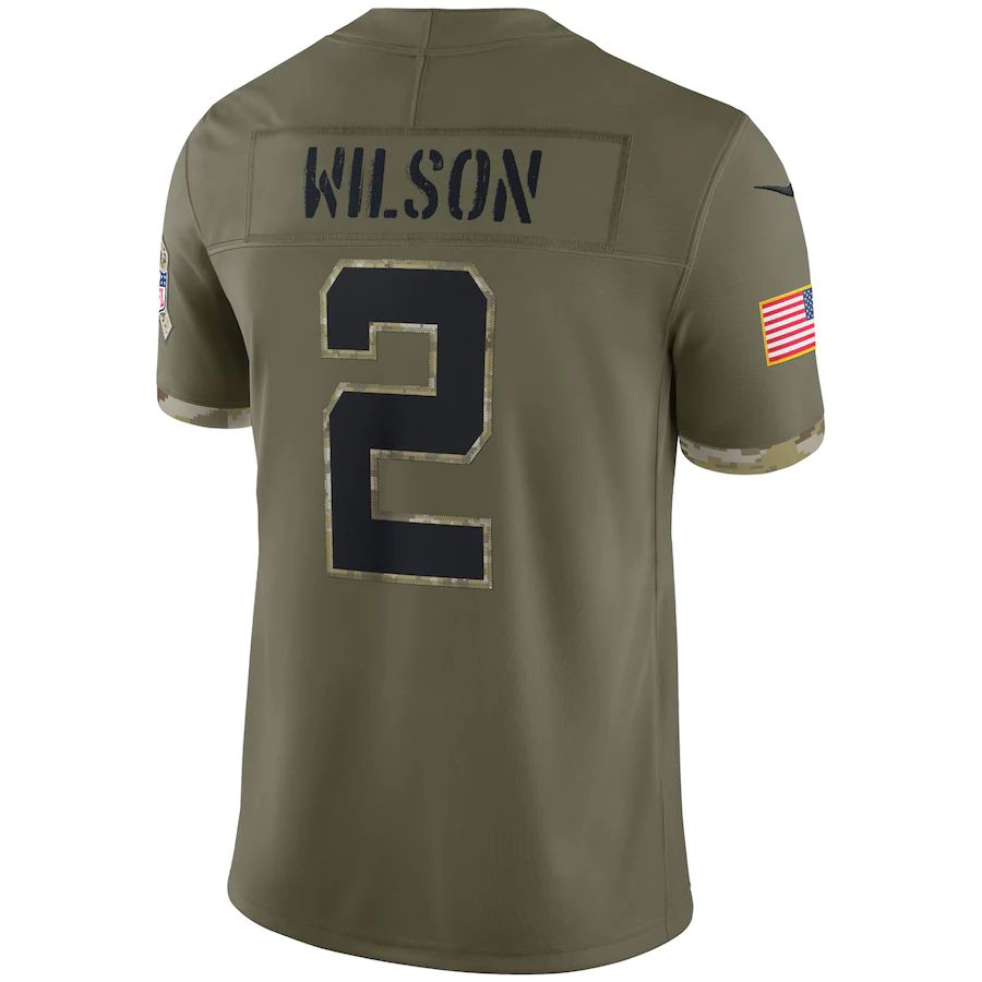 NY.Jets #2 Zach Wilson Olive 2022 Salute To Service Limited Jersey Stitched American Football Jerseys