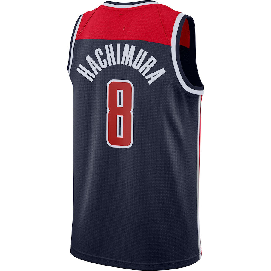 W.Wizards #8 Rui Hachimura Jordan Brand Swingman Player Jersey Statement Edition Navy Stitched American Basketball Jersey