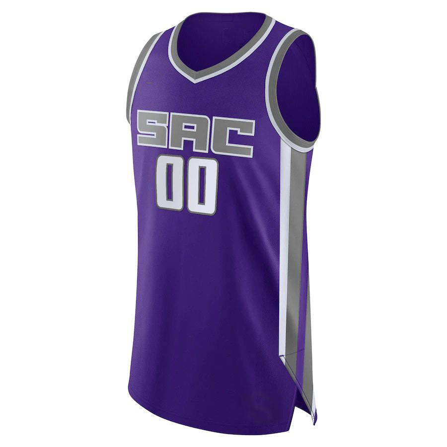 Custom S.Kings 2021-22 Diamond Swingman Authentic Jersey Purple Icon Edition Stitched Basketball Jersey