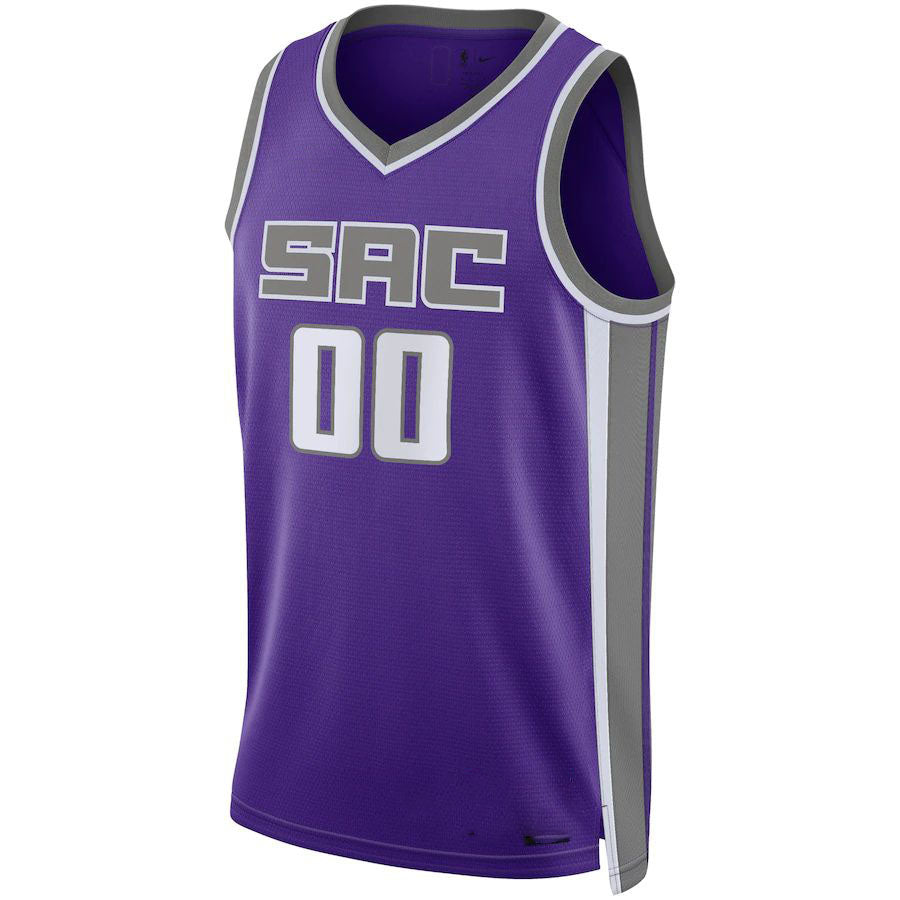 Custom S.Kings Diamond Swingman Purple Icon Edition Stitched Basketball Jersey