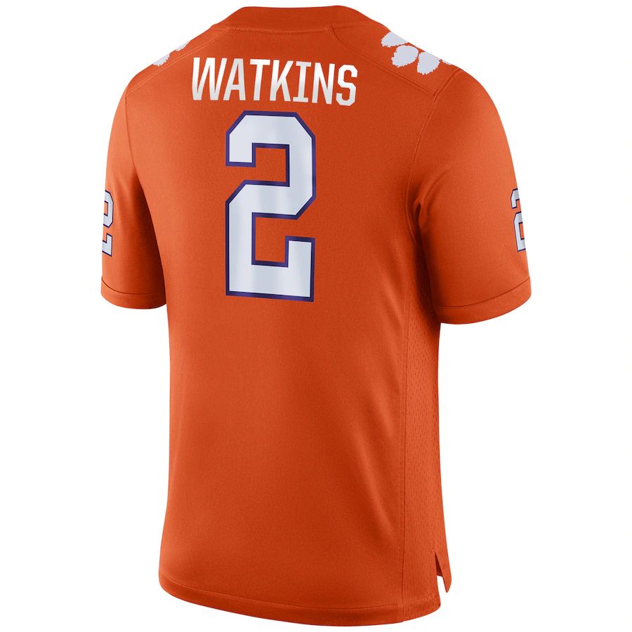 C.Tigers #2 Sammy Watkins Game Jersey Orange Stitched American College Jerseys