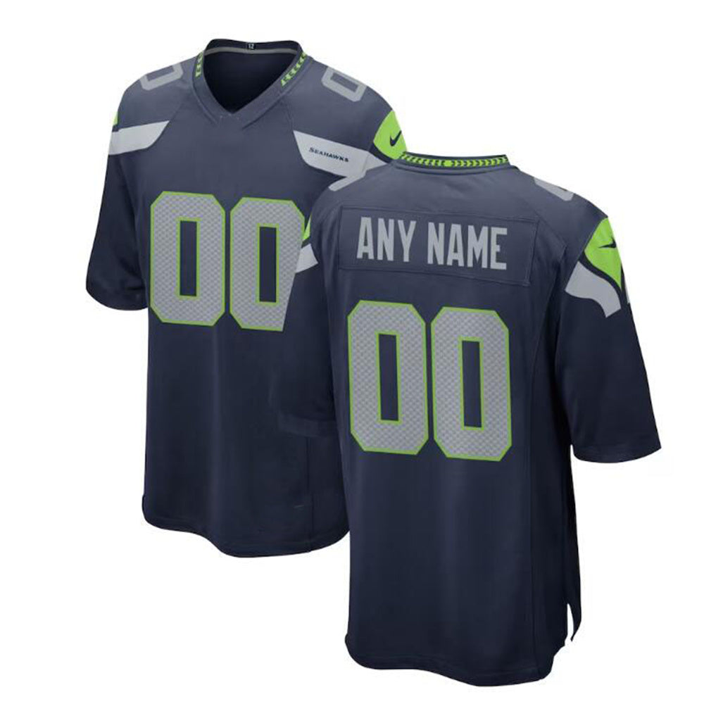 Custom S.Seahawks College Navy Game Jersey American Jerseys Stitched Football Jerseys