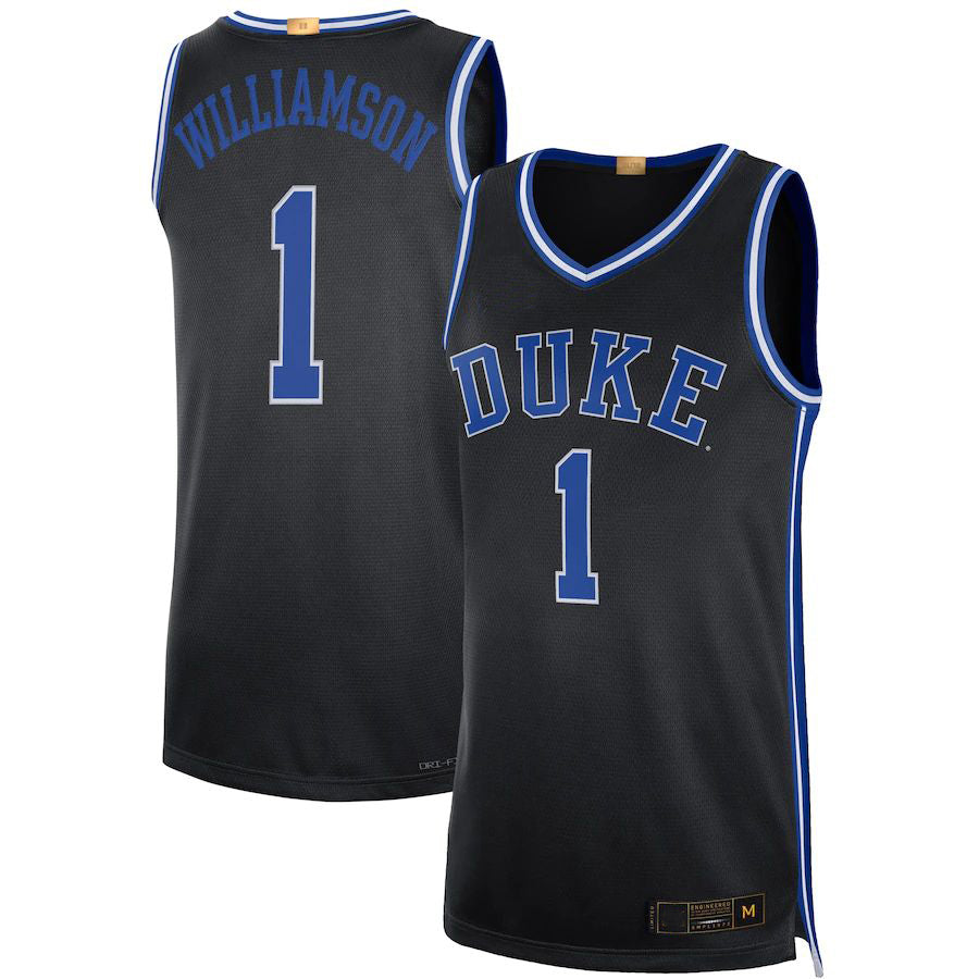 D.Blue Devils #1 Zion Williamson Alumni Player Limited Basketball Jersey Black Stitched American College Jerseys