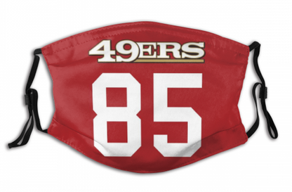 Stitched American SF.49ers #85 George Kittle Jerseys Personalize Design Face Mask