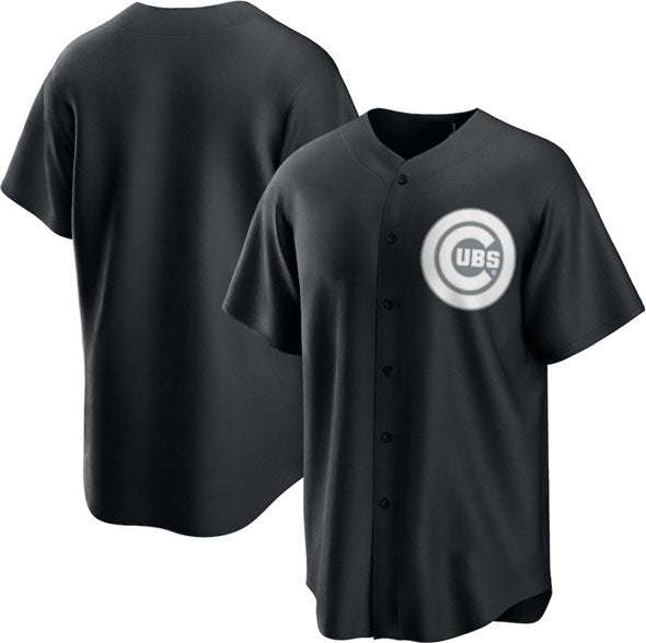 Chicago Cubs Blank Black Lights Out Limited Stitched Baseball Jersey