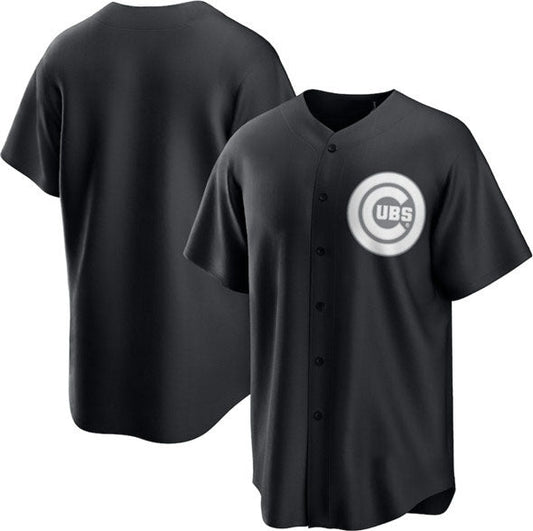 Chicago Cubs Blank Black Lights Out Limited Stitched Baseball Jersey