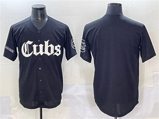 Chicago Cubs Blank Black 'Gothic North Side Edition' Vapor Premier Limited Stitched Baseball Jersey