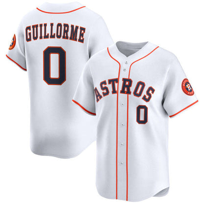Houston Astros #0 Luis Guillorme White 2025 Home Limited Stitched Baseball Jersey
