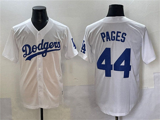 Los Angeles Dodgers #44 Andy Pages White Cool Base Stitched Baseball Jersey