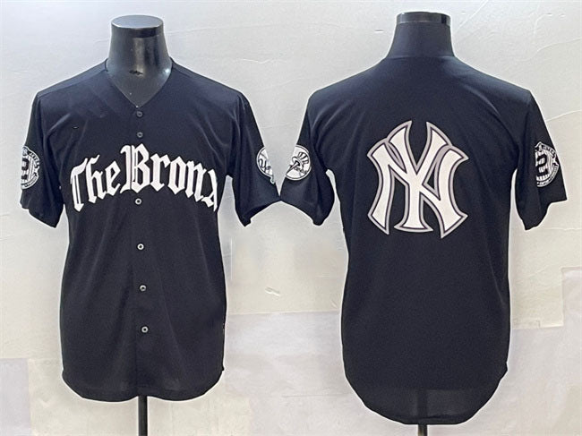 New York Yankees Team Big Logo Black 'Gothic Legacy Edition' Vapor Premier Limited Stitched Baseball Jersey