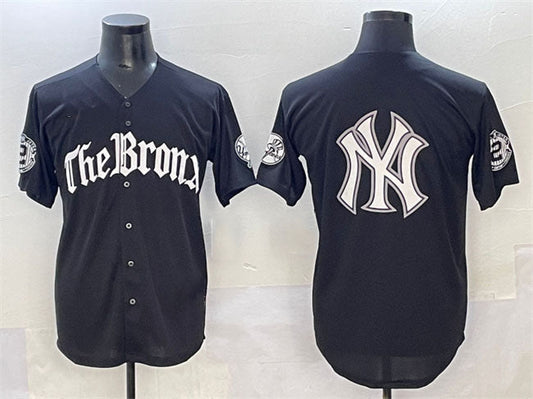 New York Yankees Team Big Logo Black 'Gothic Legacy Edition' Vapor Premier Limited Stitched Baseball Jersey