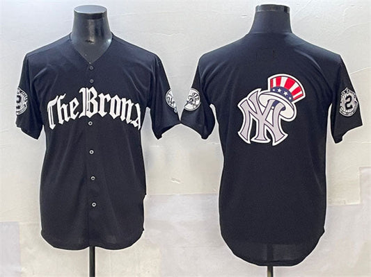 New York Yankees Team Big Logo Black 'Gothic Legacy Edition' Vapor Premier Limited Stitched Baseball Jersey