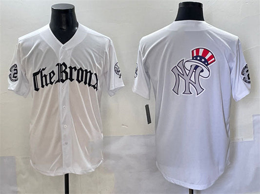New York Yankees Team Big Logo White 'Gothic Legacy Edition' Vapor Premier Limited Stitched Baseball Jersey
