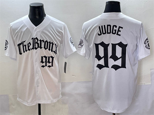 New York Yankees #99 Aaron Judge White 'Gothic Legacy Edition' Vapor Premier Limited Stitched Baseball Jersey