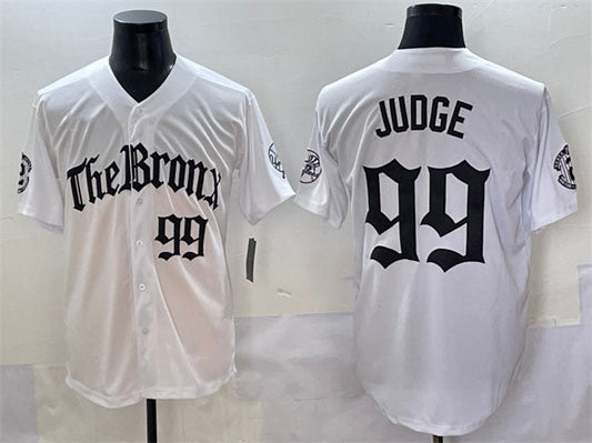 New York Yankees #99 Aaron Judge White 'Gothic Legacy Edition' Vapor Premier Limited Stitched Baseball Jersey