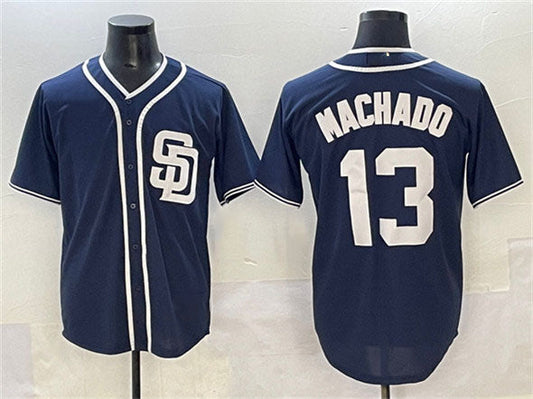 San Diego Padres #13 Manny Machado Navy Cool Base Stitched Baseball Jersey
