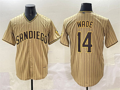 San Diego Padres #14 Tyler Wade Tan Cool Base Stitched Baseball Jersey