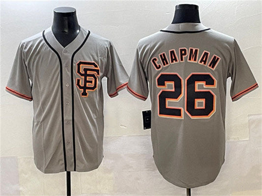 San Francisco Giants #26 Matt Chapman Gray Cool Base Stitched Baseball Jersey