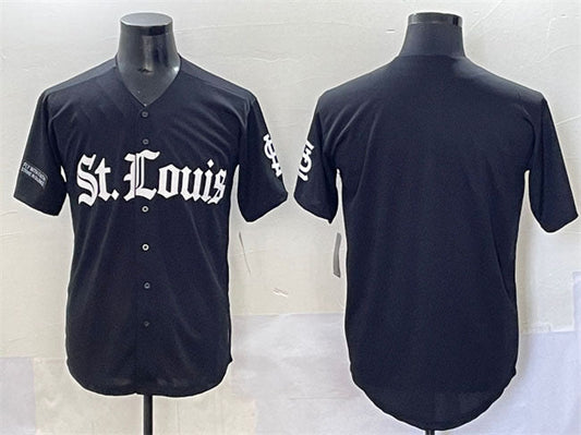 St. Louis Cardinals Blank Black 'Gothic Legacy Edition' Vapor Premier Limited Stitched Baseball Jersey